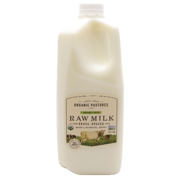 Organic Pastures: Whole Raw Milk - 1/2 Gallon